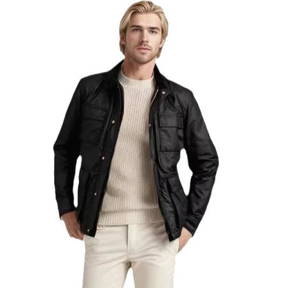 Herren Outdoorjacke Wasserdicht mit Stehkragen Praktisch