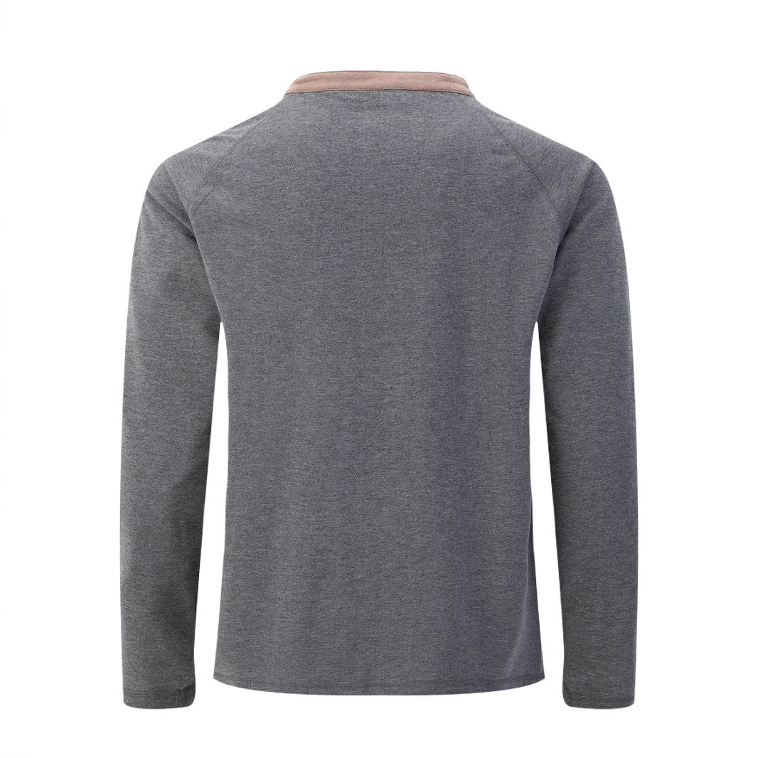 Herren Langarmshirt Elegant Knöpfe Modern Berlin_Style