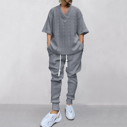 Herren Jogginghose Strick Bequem Modern