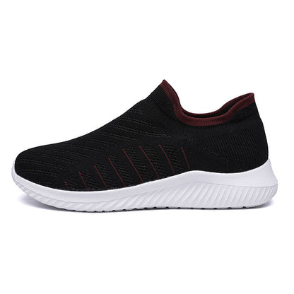 Damen Sneaker Sportlich atmungsaktiv Slip-On Schuhe