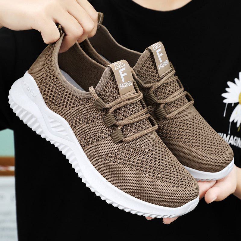 Damen Sneaker Atmungsaktiv Knit Schuhe Bequem