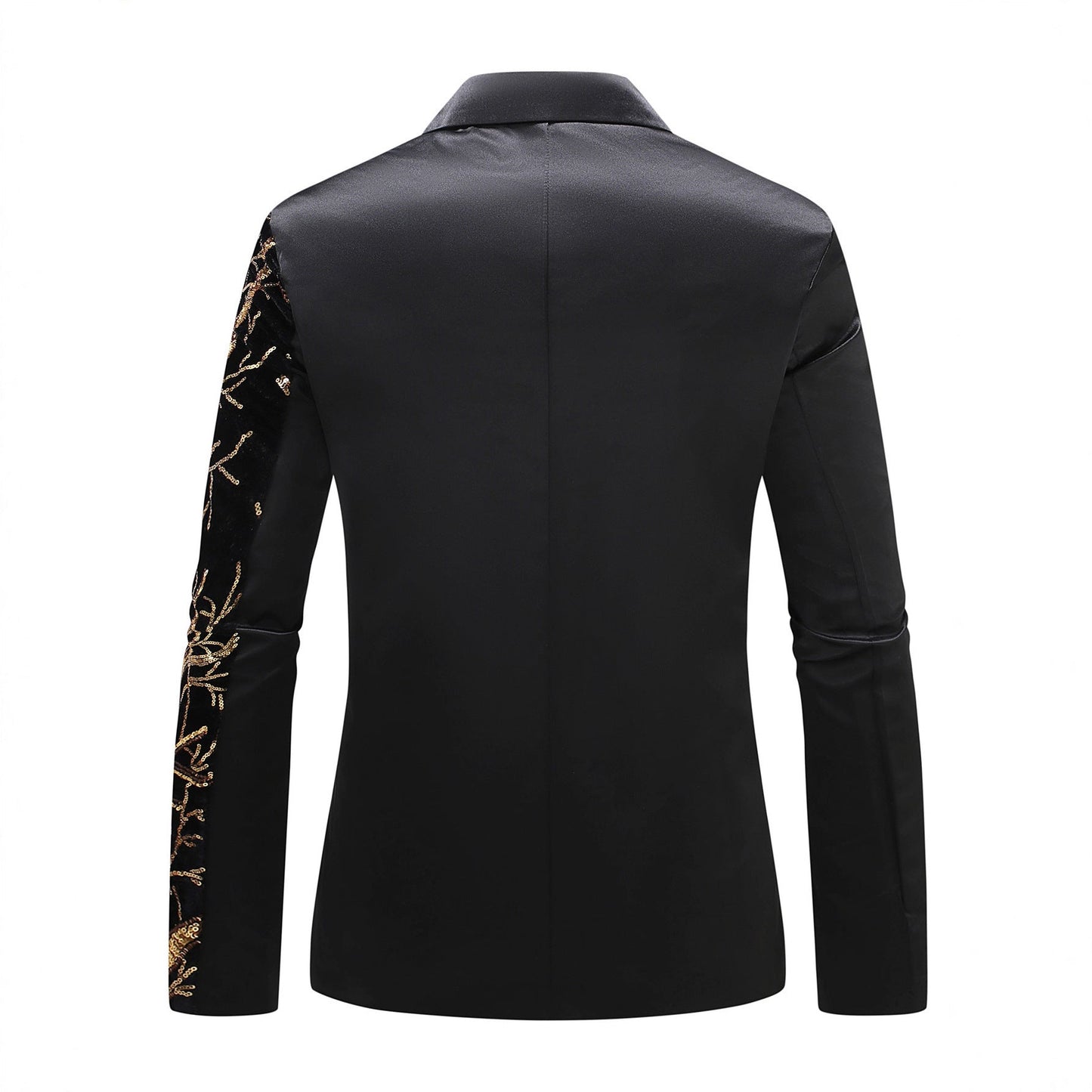Herren Smoking Blazer mit Pailletten und Floralem Muster Elegant
