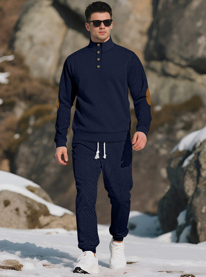 Herren Strickpullover Stehkragen Modern Knöpfe Bequem