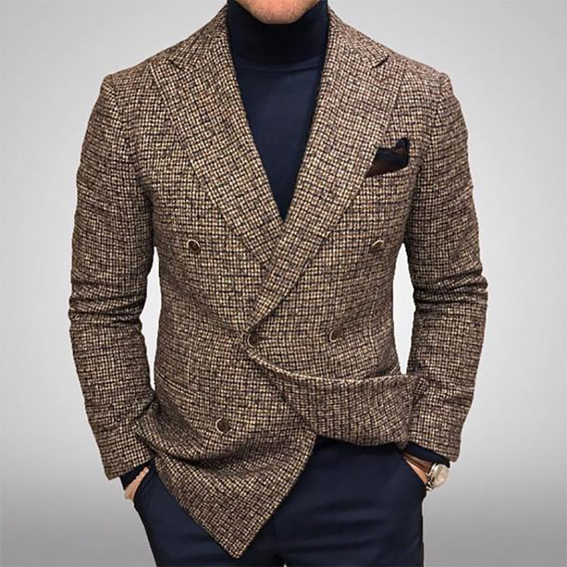 Herren Blazer Doppelt Gefüttert Elegant Modern