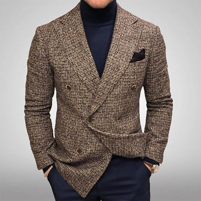 Herren Blazer Doppelt Gefüttert Elegant Modern