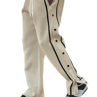 Herren Freizeithose Sportlich Mit Druckknöpfen Modern