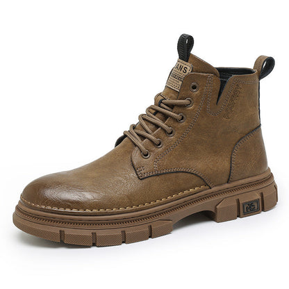 Damen Lederstiefeletten Robust Rutschfest Moderne Schuhe