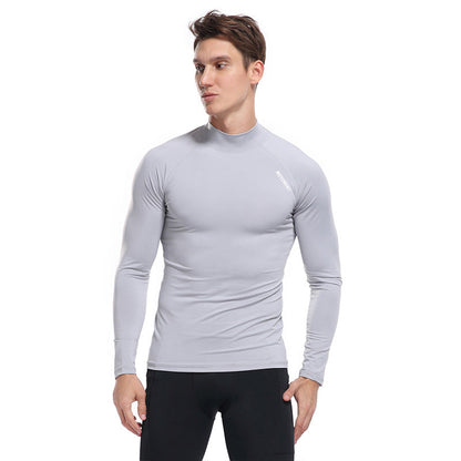 Herren Langarmshirt Funktionell mit hohem Kragen Sportlich