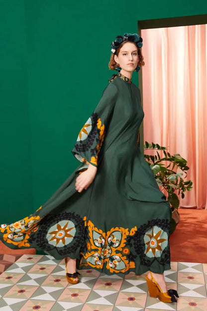 Viertelarmkleid mit Druck Damen Geschenk Berlin
