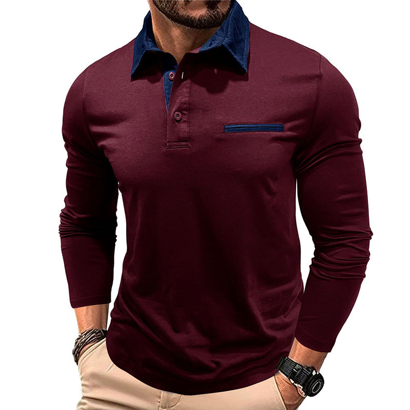 Herren Poloshirt Modern Kragen Taschen Elegant - BerlinGlamour