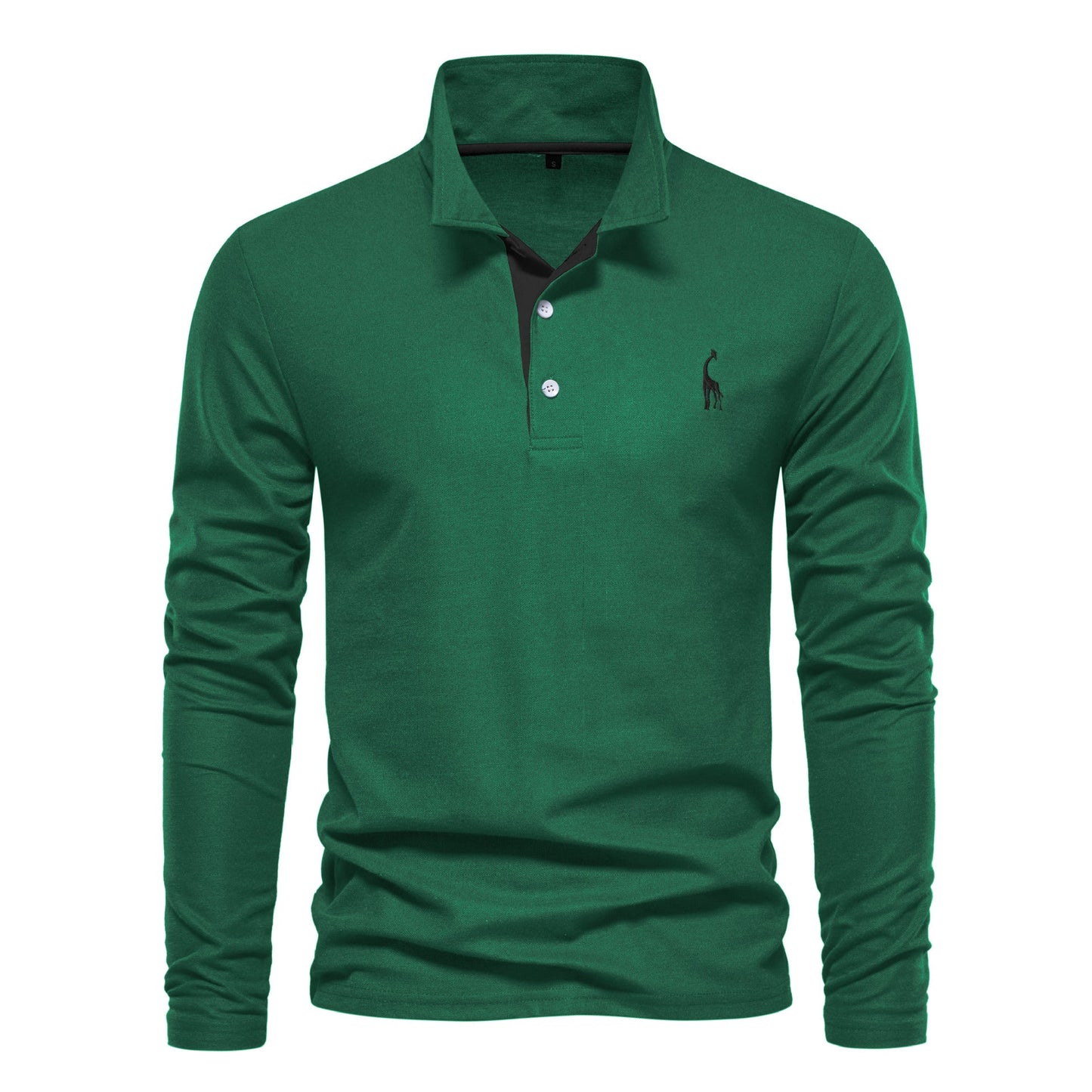 Herren Poloshirt Langarm Modern atmungsaktiv Baumwolle
