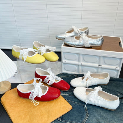 Damen Ballerinas Bequem Elegant Spitze