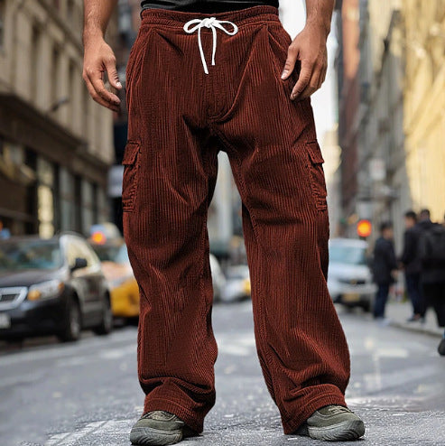 Herren Cargo-Hose Elastisch Bequem Große Taschen