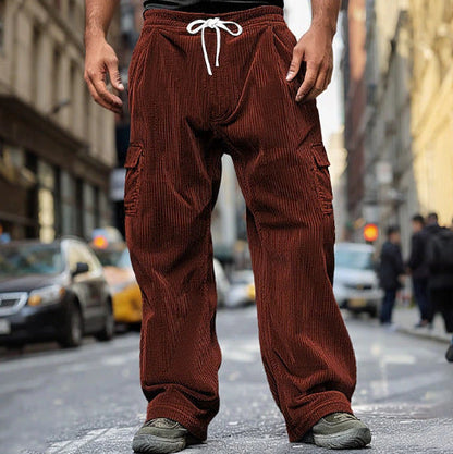 Herren Cargo-Hose Elastisch Bequem Große Taschen