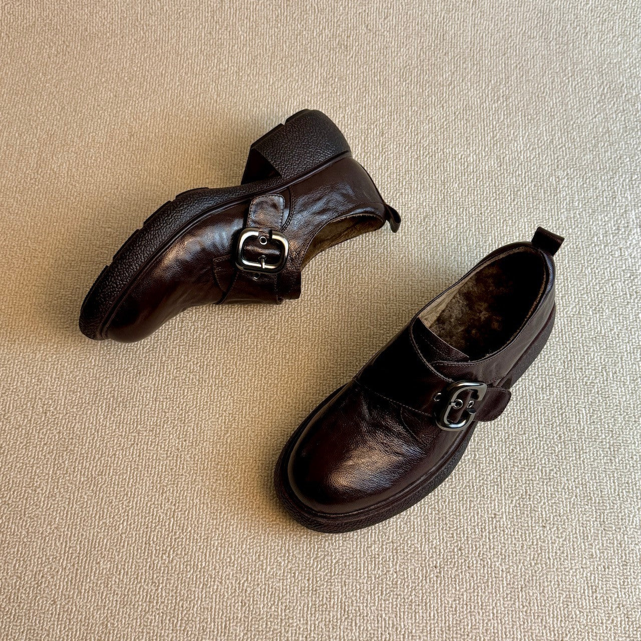 Damen Halbschuhe Bequem Verstellbar Modern