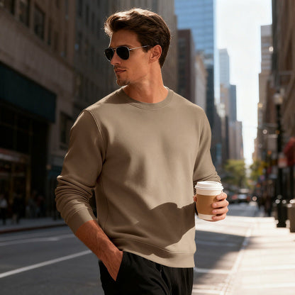 Herren Sweatshirt Moderner Schnitt Bequem Baumwolle