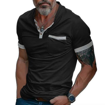 Herren Poloshirt Modern mit Brusttasche und Kragen
