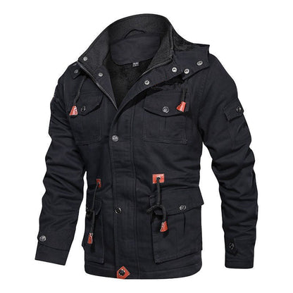 Herren Outdoor-Jacke Warm Gefüttert mit Taschen - BerlinGlamour