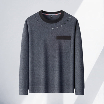 Modisches Herren Sweatshirt mit Brusttasche und coolem Design