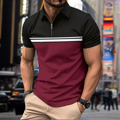 Herren Polohemd Kurzarm Sportlich Modern Farben