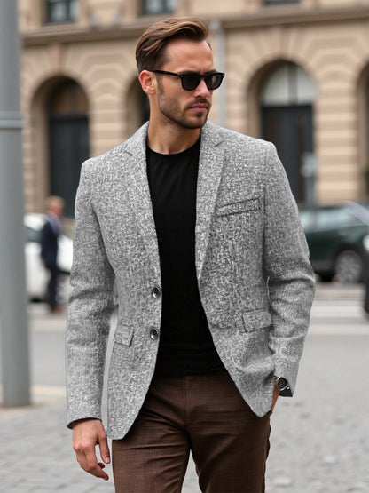 Herren Blazer Slim Fit Modern Casual