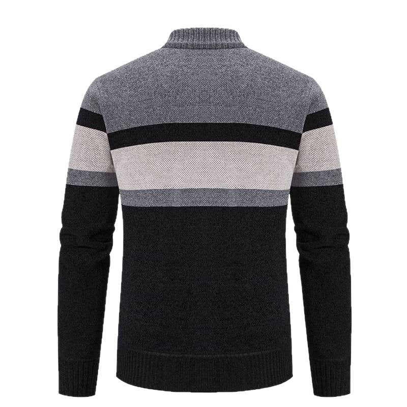 Herren Strickjacke Strukturiert Hochschließend Modern