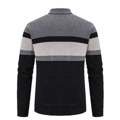 Herren Strickjacke Strukturiert Hochschließend Modern