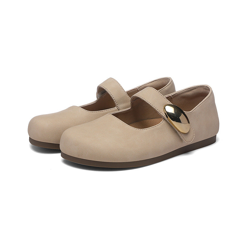 Elegante Damen Ballerinas Schnalle Riemchen Zeitlos