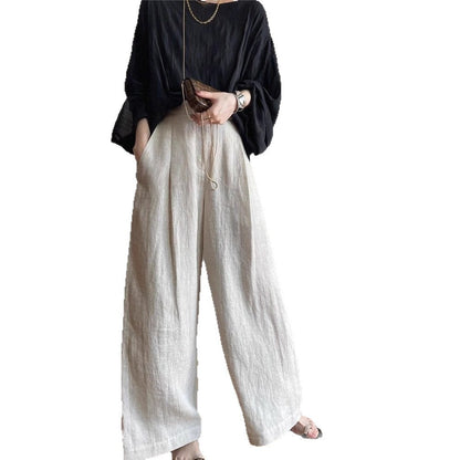 Weite Leinenhose Damen Bequem Sommer
