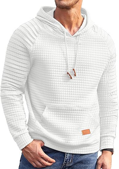 Herren Kapuzenpullover Lässig Strukturiert Grau