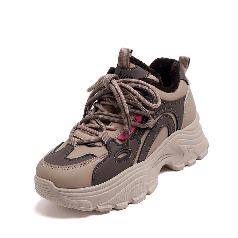 Damen Schnürschuhe Bequem Atmungsaktiv Komfortsohle Trend