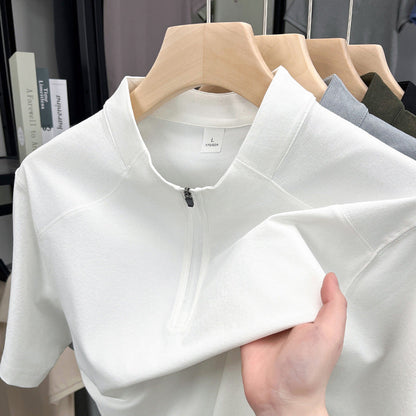 Herren Funktionsshirt Kurzarm atmungsaktiv mit Reißverschluss - BerlinGlamour