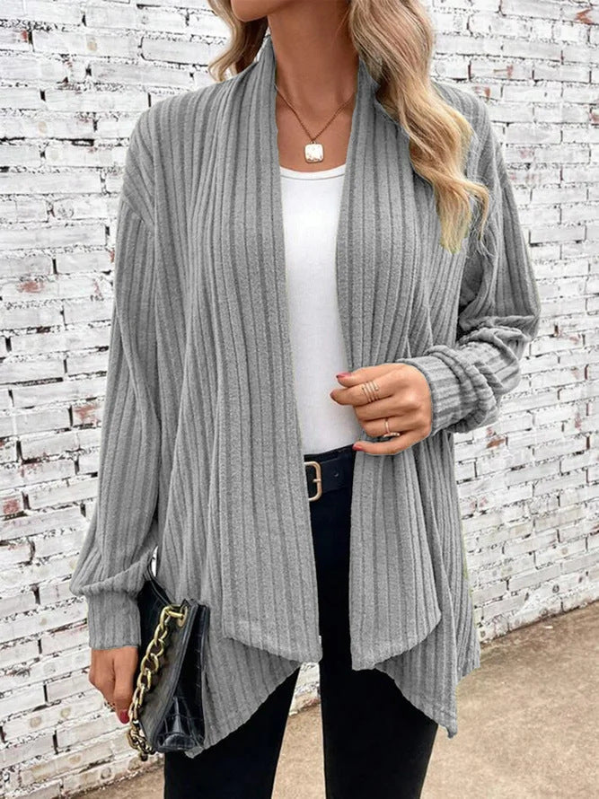 Damen Strickjacke Offener Schnitt Moderne Gesamtlook