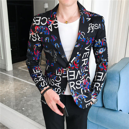 Herren Blazer Elegant Modern mit Schlitz Taschen