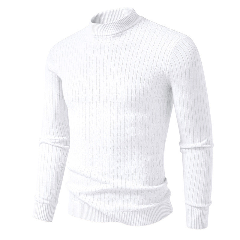 Herren Rollkragenpullover Modern Strukturiert Elegante Oberfläche