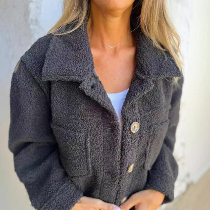 Weiche Fleece-Hemdjacke Damenjacke Warm