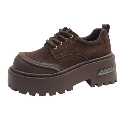 Damen Plateau Schuhe Chunky Schnürstiefel Robust