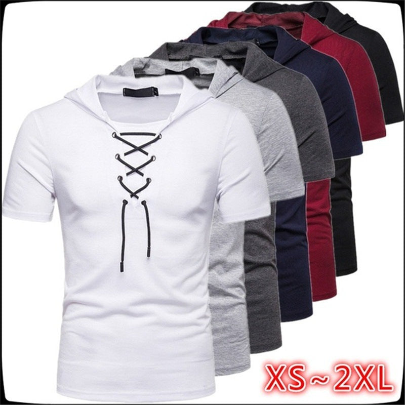 Herren Kapuzenpullover Schnürdesign Modern Sportlich - BerlinGlamour