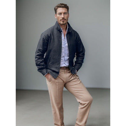Herren Steppjacke Lässig Modern Mit Hochem Kragen