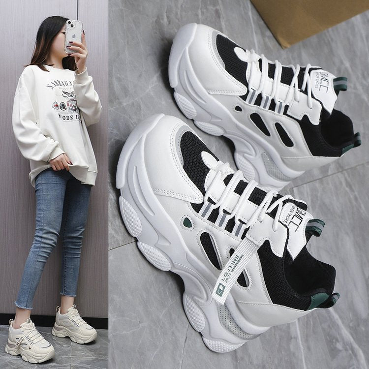 Damen Sneaker Chunky Bequem atmungsaktiv Rutschfest