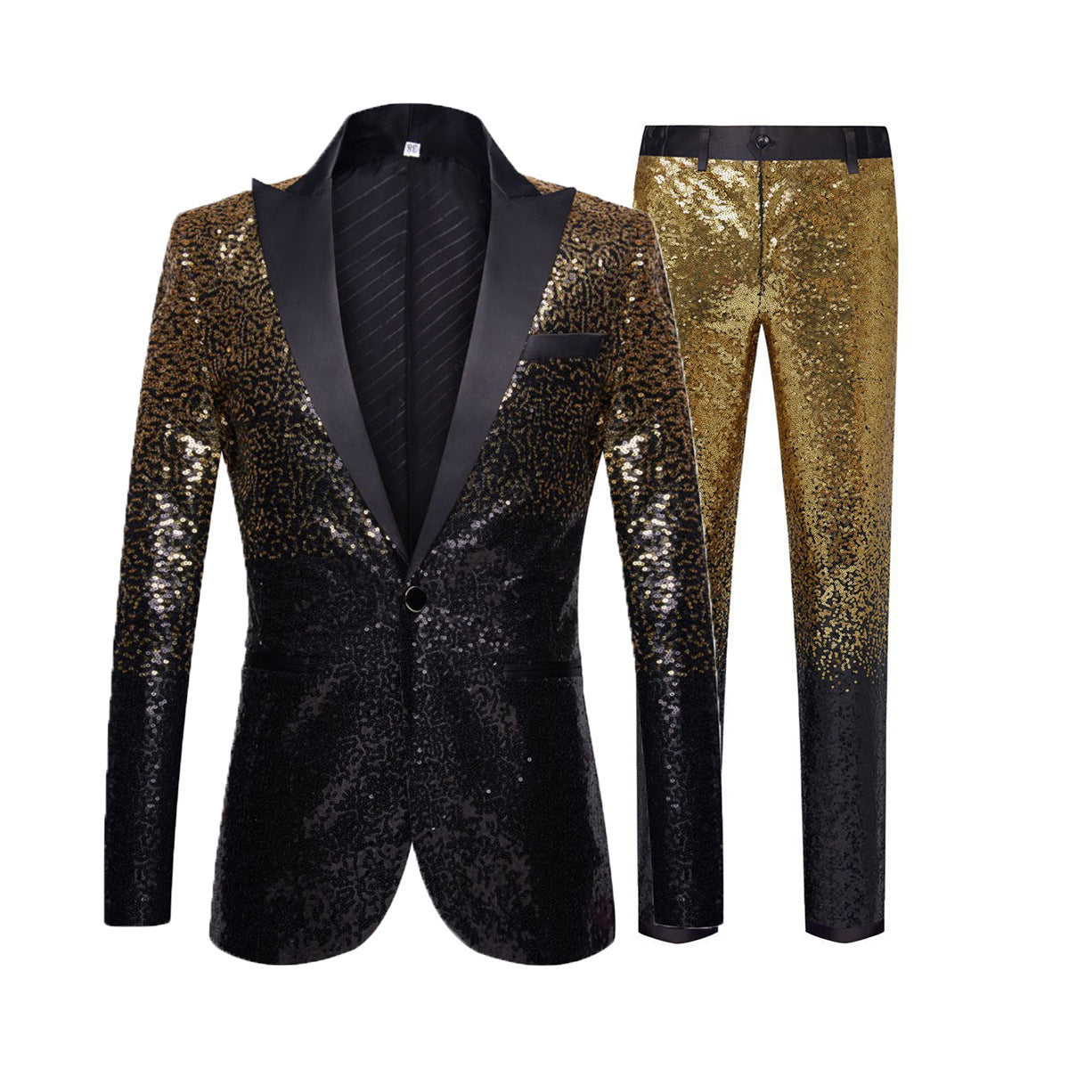 Herren Anzug Pailletten Modern Glamour Schwarz - BerlinGlamour