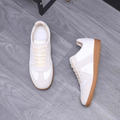Damen Leder Sneaker Sportlich Rutschfest Modisch