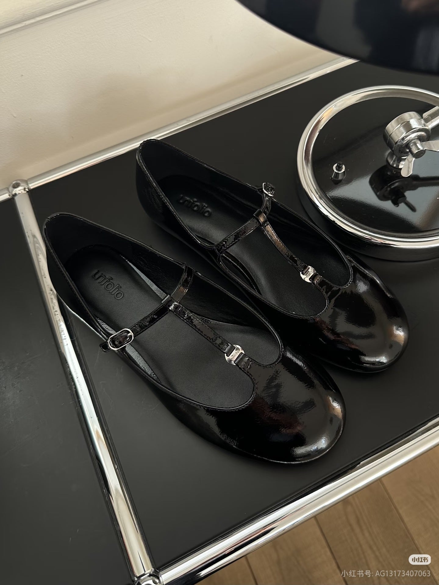 Damen Ballerinas Bequem Riemchenverschluss Elegante Schuhe
