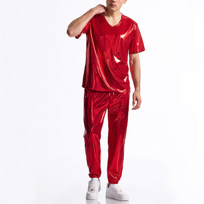 Herren Sport-Outfit Glänzend Elastisch Modern