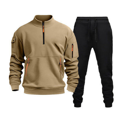 Herren Sportanzug Modern Funktionsanzug mit Taschen