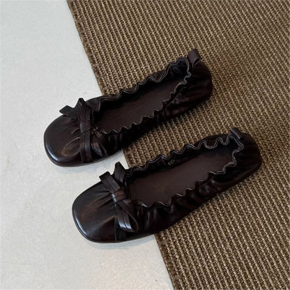 Damen Ballerinas Raffiniert Elastisch Rüschen Design - BerlinGlamour