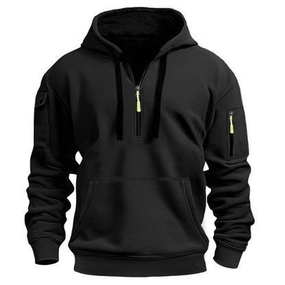 Herren Kapuzenpullover Mit Reißverschluss und Taschen Sportlich