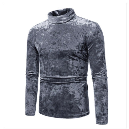 Herren Rollkragenpullover Luxus Samt Stil Berlin