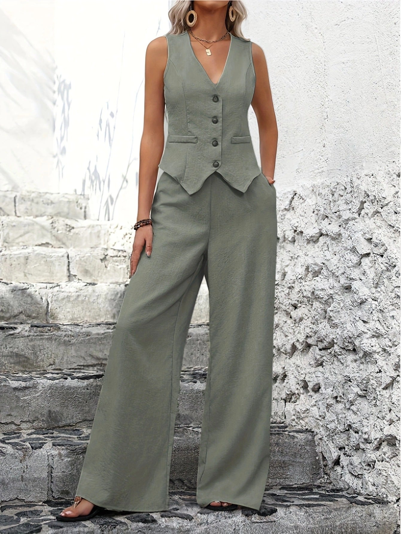 Herren Zweiteiler Anzug mit Weste und Hose Modern - BerlinGlamour