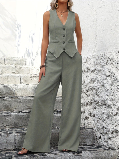 Herren Zweiteiler Anzug mit Weste und Hose Modern - BerlinGlamour